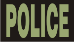 POLICE GREEN ON BLACK PCX PATCH