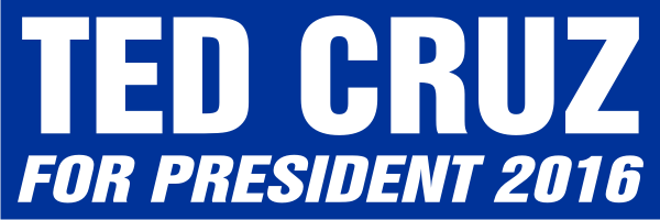 Ted Cruz For President 2016 Removable Bumper Stickers
