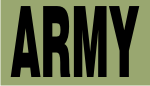 ARMY BLACK ON OD GREEN PCX PATCH