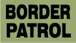 BORDER PATROL BLACK ON OD GREEN PCX PATCH
