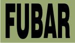 FUBAR BLACK ON OD GREEN PCX PATCH
