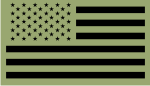 FORWARD USA BLACK ON OD GREEN PCX PATCH
