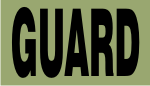 GUARD BLACK ON OD GREEN PCX PATCH