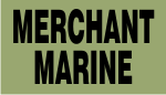 MERCHANT MARINE BLACK ON OD GREEN PCX PATCH