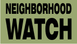 NEIGHBORHOOD WATCH BLACK ON OD GREEN PCX PATCH