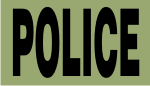 POLICE BLACK ON OD GREEN PCX PATCH