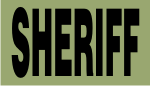 SHERIFF BLACK ON OD GREEN PCX PATCH