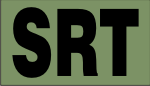 SRT BLACK ON OD GREEN PCX PATCH