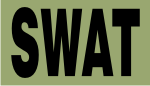 SWAT BLACK ON OD GREEN PCX PATCH
