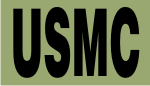 USMC BLACK ON OD GREEN PCX PATCH