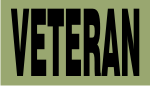 VETERAN BLACK ON OD GREEN PCX PATCH