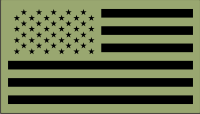 BLACK ON OD GREEN PCX PATCH