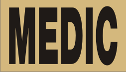 MEDIC BLACK ON TAN PCX PATCH