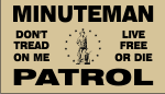 MINUTEMAN PATROL BLACK ON TAN PCX PATCH