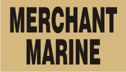 MERCHANT MARINE BLACK ON TAN PCX PATCH