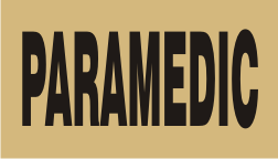 PARAMEDIC BLACK ON TAN PCX PATCH