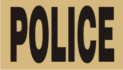 POLICE BLACK ON TAN PCX PATCH