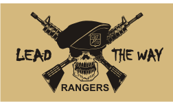 RANGERS LEAD THE WAY BLACK ON TAN PCX PATCH
