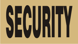 SECURITY BLACK ON TAN PCX PATCH