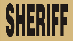 SHERIFF BLACK ON TAN PCX PATCH