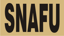 SNAFU BLACK ON TAN PCX PATCH