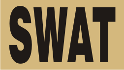 SWAT BLACK ON TAN PCX PATCH