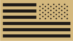 USA RIGHT BLACK ON TAN PCX PATCH