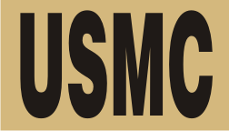 USMC BLACK ON TAN PCX PATCH
