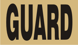 GUARD BLACK ON TAN PCX PATCH