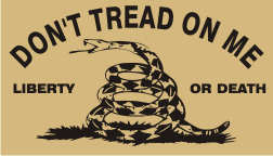DONT TREAD ON ME BLACK ON TAN PCX PATCH