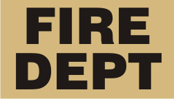 FIRE DEPT BLACK ON TAN PCX PATCH