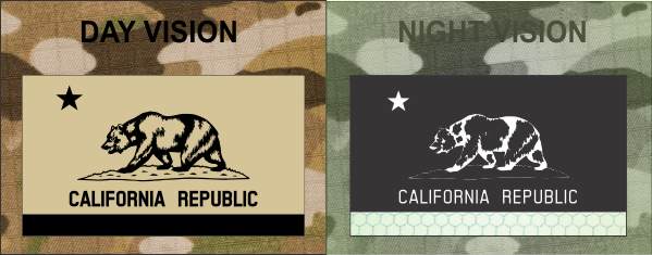 California Flag IR Magic Black on Tan SolasX Patch