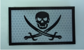 CALICO JACK PIRATE CARBON BLACK PATCH