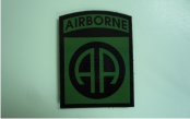 AIRBORNE 2 1/2" 3 3/8" OD GREEN ON MAGIC BLACK