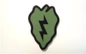 25TH INFANTRY 2 X 3 MAGIC BLACK ON OD GREEN