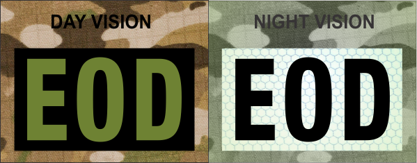 EOD OD Green on IR Magic Black SolasX Patch