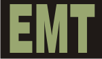 EMT GREEN ON BLACK PCX PATCH