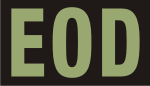 EOD GREEN ON BLACK PCX PATCH