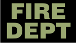 FIRE DEPT GREEN ON BLACK PCX PATCH
