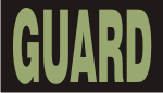 GUARD GREEN ON BLACK PCX PATCH