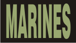 MARINES GREEN ON BLACK PCX PATCH