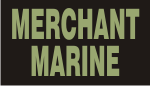 MERCHANT MARINE GREEN ON BLACK PCX PATCH