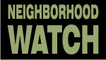 NEIGHBORHOOD WATCH GREEN ON BLACK PCX PATCH