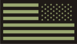 REVERSE USA GREEN ON BLACK PCX PATCH