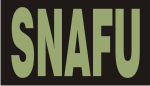 SNAFU GREEN ON BLACK PCX PATCH