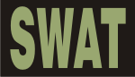 SWAT GREEN ON BLACK PCX PATCH