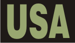 USA GREEN ON BLACK PCX PATCH