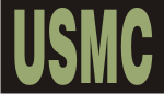 USMC GREEN ON BLACK PCX PATCH
