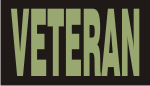VETERAN GREEN ON BLACK PCX PATCH