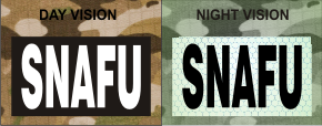 SNAFU WHITE ON MAGIC BLACK NIGHT VISION